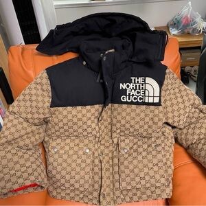 The North Face Black and Brown Logo Jacket